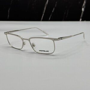 NEW MONTBLANC EYEGLASSES SILVER MEN EYEWEAR MONTBLANC MB0219O 001